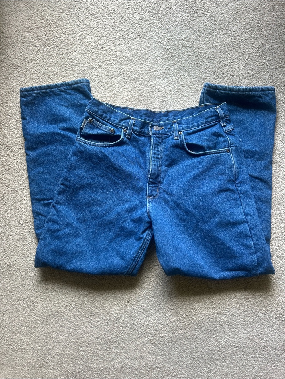 Carhartt Relaxed Fit Men's Denim Fleece Lined Jeans